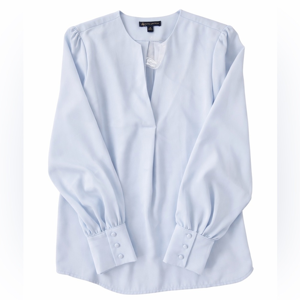 Brooks Brothers Blouse Light Blue long sleeves size M - Picture 5 of 6
